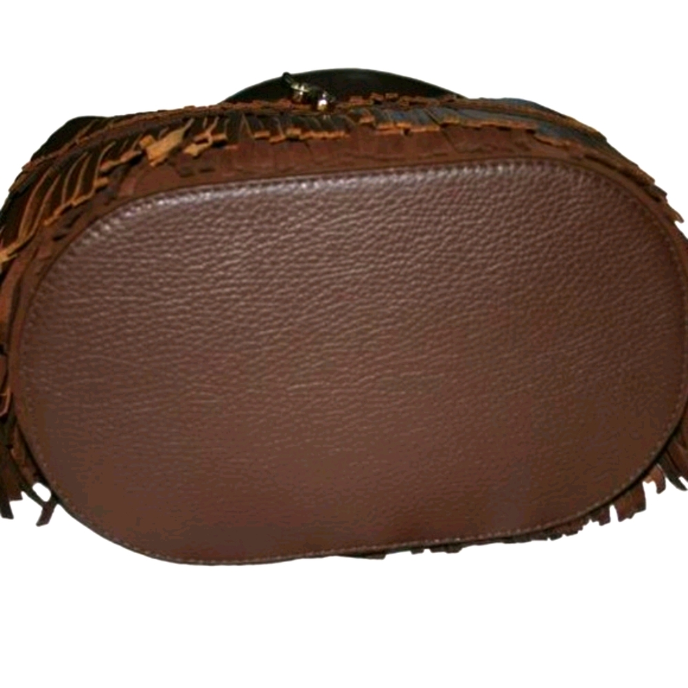 Ralph Lauren western fringe brown leather bag - Picture 5 of 5